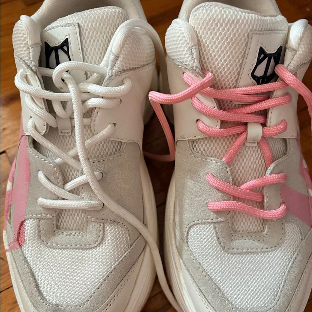 Naked Wolfe White and Pink Bold Sneakers - Picture 7 of 7